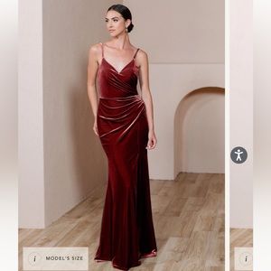 REVELRY Bridesmaid dress velvet, romantic rose style: Rory
